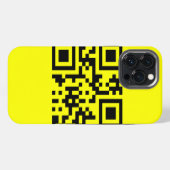 Happy Face Smiling Emoji — QR Code iPhone Hülle (Rückseite (Horizontal))
