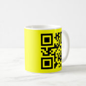 Happy Face Smiling Emoji — QR Code Kaffeetasse (VorderseiteRechts)