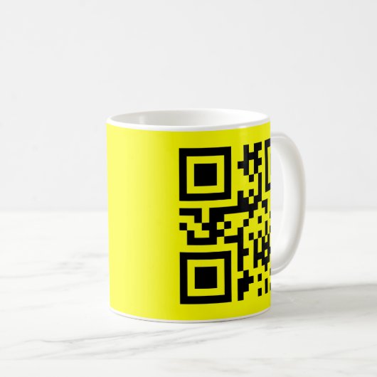 Happy Face Smiling Emoji — QR Code Kaffeetasse (VorderseiteRechts)