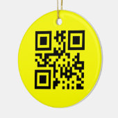 Happy Face Smiling Emoji — QR Code Keramik Ornament (Links)
