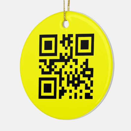Happy Face Smiling Emoji — QR Code Keramik Ornament (Links)