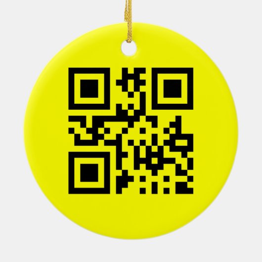 Happy Face Smiling Emoji — QR Code Keramik Ornament (Hinten)
