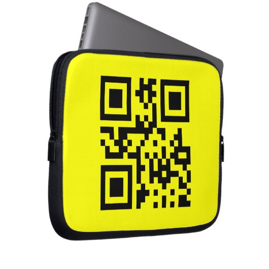 Happy Face Smiling Emoji — QR Code Laptopschutzhülle (Vorne Rechts)