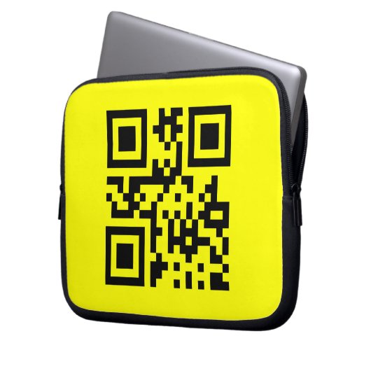 Happy Face Smiling Emoji — QR Code Laptopschutzhülle (Vorderseite Links)