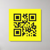 Happy Face Smiling Emoji — QR Code Leinwanddruck (Vorderseite)