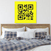 Happy Face Smiling Emoji — QR Code Leinwanddruck (Insitu (Schlafzimmer))