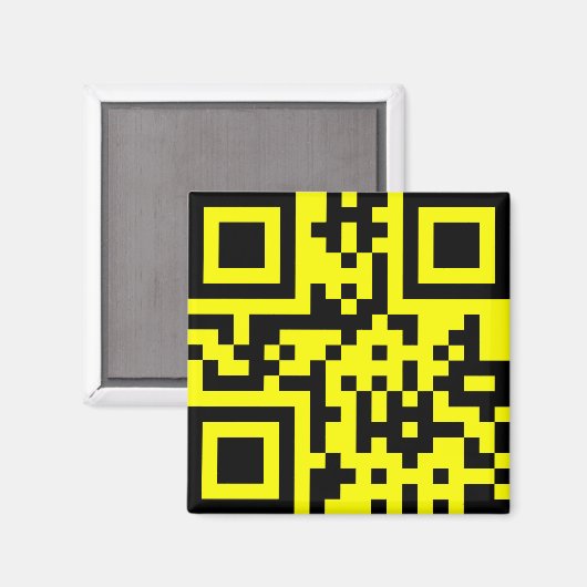 Happy Face Smiling Emoji — QR Code Magnet (Vorderseite/Rückseite)