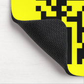 Happy Face Smiling Emoji — QR Code Mousepad (Ecke)