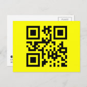 Happy Face Smiling Emoji — QR Code Postkarte (Vorne/Hinten)