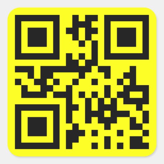 Happy Face Smiling Emoji — QR Code Quadratischer Aufkleber (Vorderseite)