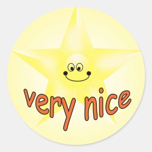 Happy Face Star Teacher Very Nice Award Stickers (Vorderseite)
