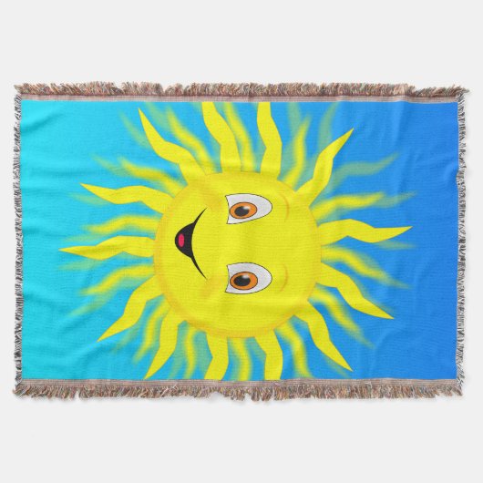 Happy Face Sunshine Decke (Vorderseite)