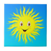 Happy Face Sunshine Fliese (Vorderseite)