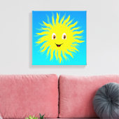 Happy Face Sunshine Leinwanddruck (Insitu (Wohnzimmer))