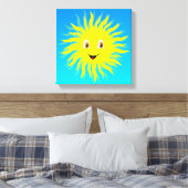 Happy Face Sunshine Leinwanddruck (Insitu (Schlafzimmer))
