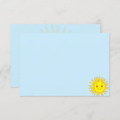 Happy Face Sunshine Mitteilungskarte (Vorne/Hinten)