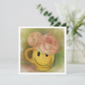 Happy Face Tasse Karte (Stehend Vorderseite)
