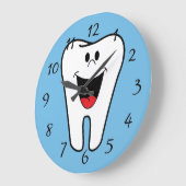 Happy face tooth große wanduhr (Winkel)