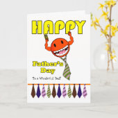 Happy Face Vatertag mit Neckties Karte (Gelbe Blume)