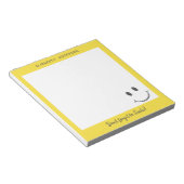 Happy Face Vergiss nicht, den Namen hinzufügen zu Notizblock (angewinkelt)