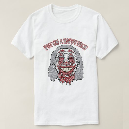 Happy Face Villain T-Shirt - Lächeln mit dunkler S (Design vorne)
