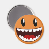 Happy Face Wide Mouth Magnet (Vorderseite/Rückseite)