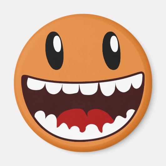 Happy Face Wide Mouth Magnet (Vorne)
