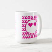 Happy Face, xoxo, valentine, custom mug, cup Kaffeetasse (VorderseiteRechts)