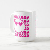 Happy Face, xoxo, valentine, custom mug, cup Kaffeetasse (Vorderseite Links)