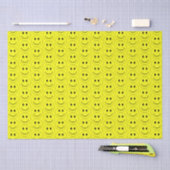 Happy Face Yellow Pattern Seidenpapier (Handwerk)