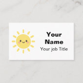 Happy Face Yellow Sun Visitenkarte (Vorderseite)