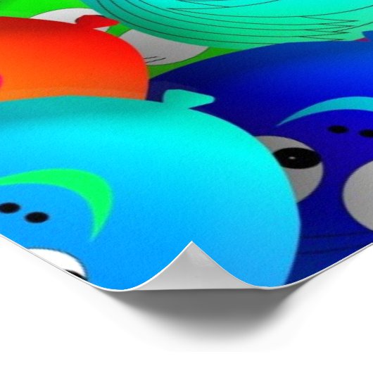 Happy Faces Balloons Poster (Ecke)