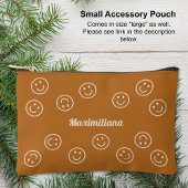 Happy Faces Boho Brown - KLEINER Accessory Pouch Zubehörtasche