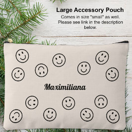Happy Faces Holzkohlezement - großer Zubehörbeutel Zubehörtasche