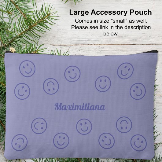 Happy Faces Lila auf Lila Zubehörbeutel Zubehörtasche