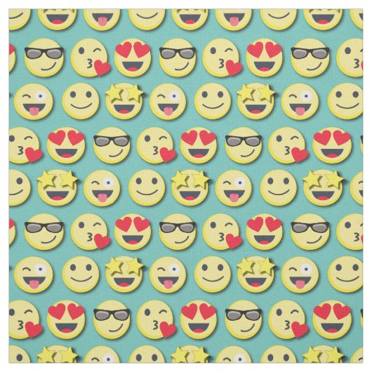 Happy Faces Niedlich Lächeln Stoff (Muster)