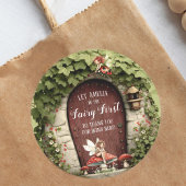 Happy Fairy First Birthday Thank You Runder Aufkleber