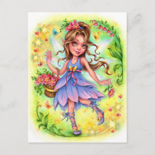 Happy Fairy Postcard Postkarte