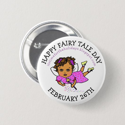 Happy Fairy Tale Day } 26. Februar Button (Vorne & Hinten)