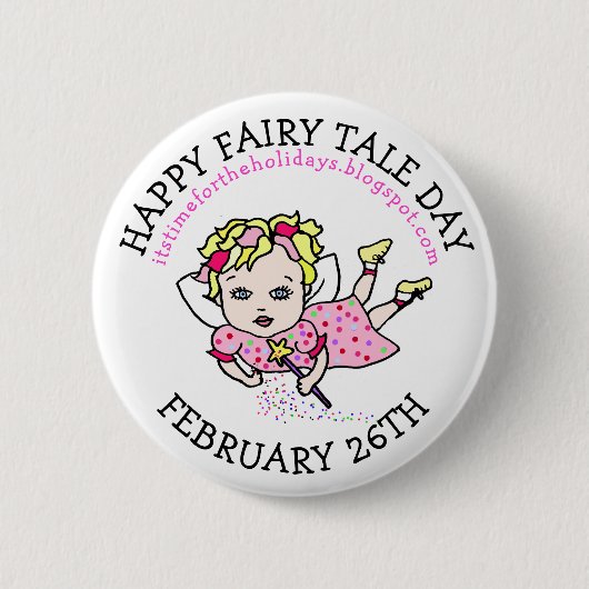 Happy Fairy Tale Day } 26. Februar Button (Vorderseite)