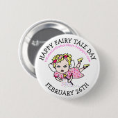 Happy Fairy Tale Day } 26. Februar Button (Vorne & Hinten)