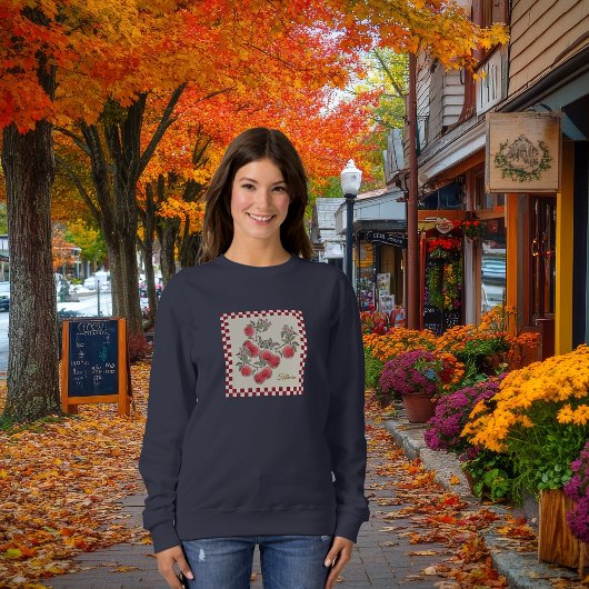 Happy Fall Apple Ernte personalize Message/Name Sweatshirt