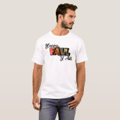 Happy Fall Big Letter Digitale Kunst T-Shirt (Vorne ganz)