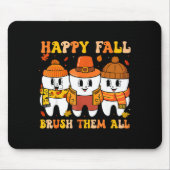 Happy Fall Bruhem All Teeth Thanksgiving Dental De Mousepad (Vorne)