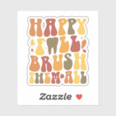 Happy Fall Brush All Dentist Erntedank Aufkleber (Blatt)