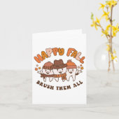 Happy Fall Brush sie alle Zahnarztzangen Thanksgiv Karte (Gelbe Blume)