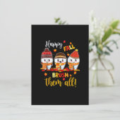 Happy Fall Brush sie alle Zahnstocher, als Einladung (Stehend Vorderseite)