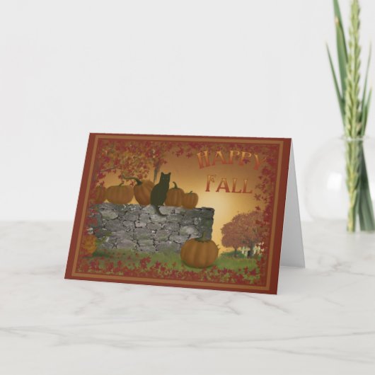 Happy Fall Card Feiertagskarte (Vorderseite)