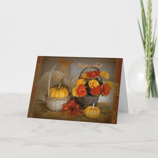 Happy Fall Card Feiertagskarte (Vorderseite)