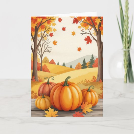 Happy Fall Card, Herbstkarte, Fallkarte Feiertagskarte (Vorderseite)